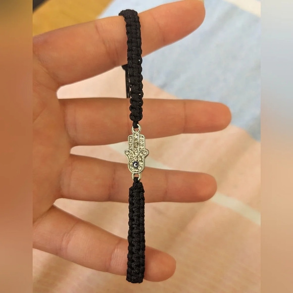 String Tie Hamsa Adjustable  Bracelet - Picture 2 of 3